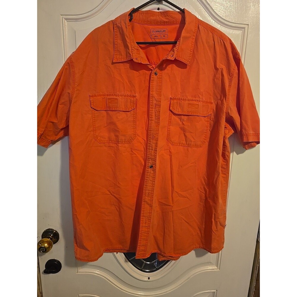 Magellan Mens Fishing Relaxed Fit Short Sleeve Button Up 3XL   Shirt